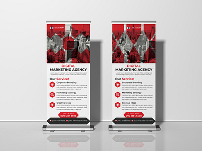 Corporate Business Roll Up Banner Design Template advertisement banner branding business corporate creative design graphic design marketing marketing design minimal modern presentation professional retractable rollupbanner standeebanner stationery template xbanner