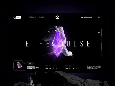 EtherPulse Website 3d animation crypto currency design graphic home page nft product ui uiux user user experience user interface ux web web design website