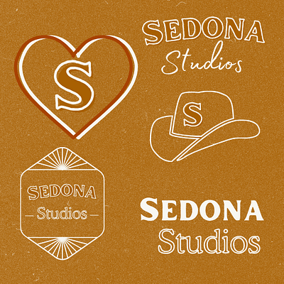 Sedona Studios logo Mockups logo