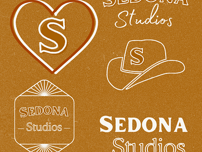 Sedona Studios logo Mockups logo