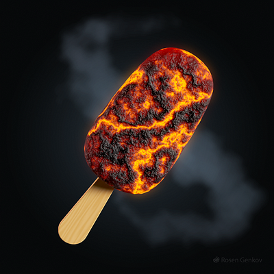 LavaCream - Too hot to be cool 3d illustration 3dillu blender3d icecream lava nonsense