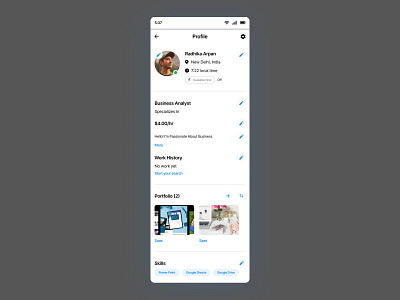 Profile view dailyui design ui uidesign uidesigners ux