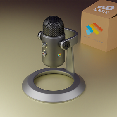 Condenser Microphone 3d 3d render blender hard surface modeling