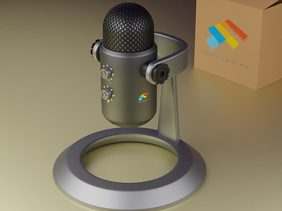 Condenser Microphone 3d 3d render blender hard surface modeling