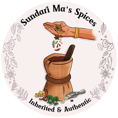 Sundari Ma's Spices - Logo Design logo