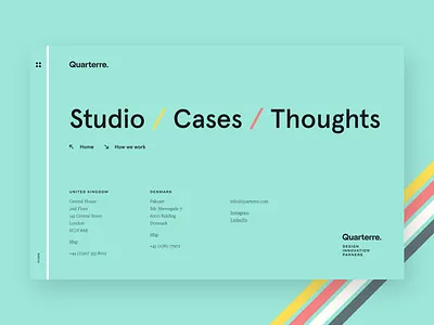 Quarterre menu design apercu colour hamburger interface menu nav navigation teale ui web website