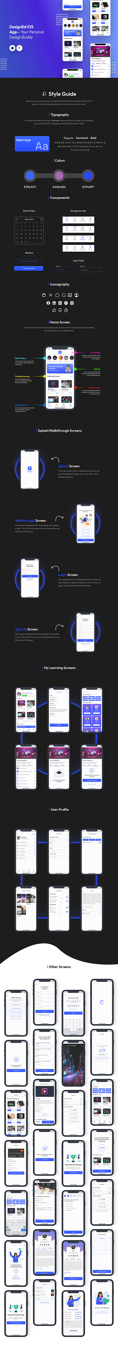 DesignEd e-learning App iOS Version 3d animation app app design design e learning education graphic design learning logo ui ux