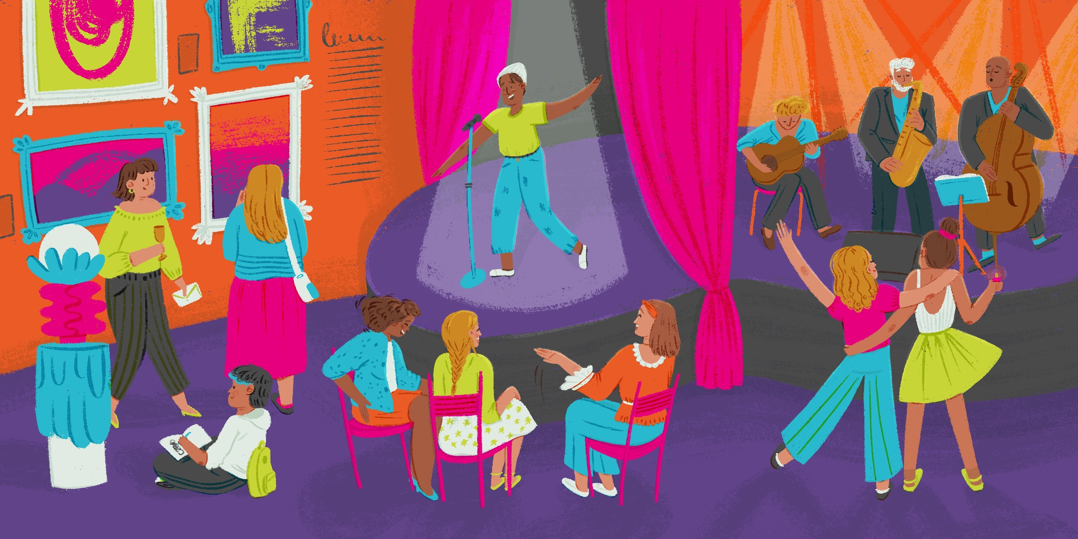 Dorset Emergency Fund Editorial Illustration arts industry blog illustration character illustration creative industry crowdfunder design digital art digital artwork digital drawing digital illustration diverse characters editorial illustration illustration people illustration