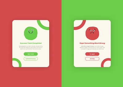 Daily UI #011 – Flash Message app challange dailyui flash message graphic design green illustration red right ui wrong