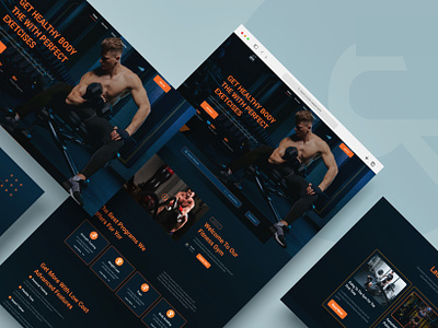 GYM Landing Page Design 3d animation apps design branding design gym gym app gym casestudy gym design gym landing page gym ui gym ux gym web design gym website illustration landing page logo ui ui ux ux