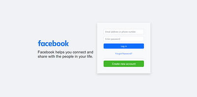 Fb Login bootstrap css html web design web development