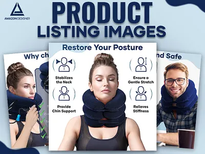 Amazon Listing Infographics || Neck Cervical Collar a content adobe illustrator adobe photoshop amazon amazon a amazon infographic amazon listing amazon listing images ebc graphic design infographic listing listing design listing images product infographic