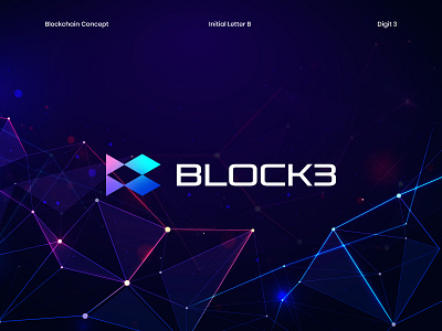 Block3/Blockchain/Crypto/Web3 Logo bitcoin blockchain brand identity branding concept crypto cryptocurrency defi design flat illustration letter b logo logo design minimal monogram nft symbol ui web3