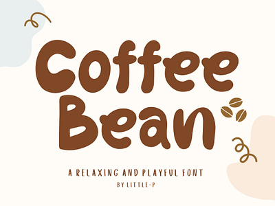 Coffee Bean Font font font design handwritten font