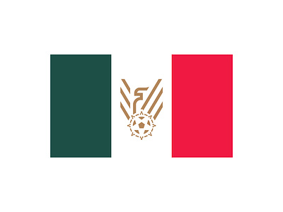 Mexican Football Club - Flag badge branding design flag football graphic design illustration logo mark mexican flag mexico soccer vector
