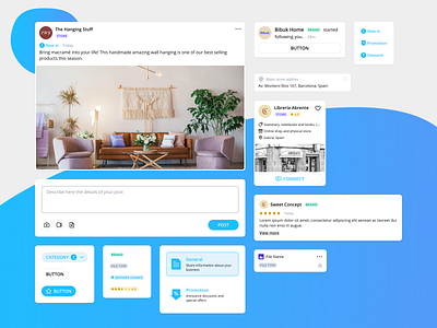 Marketplace E-commerce Showcase Mockup Components Design System app brand card component design system ecommerce feed marketplace mockup product saas tag ui kit web