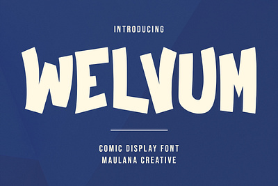 Welvum Comic Display Font animation branding design font fonts graphic design illustration logo nostalgic