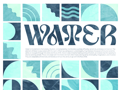 Water Pattern 4elements blue branding color pallete graphic design pattern pattern design visual identity water