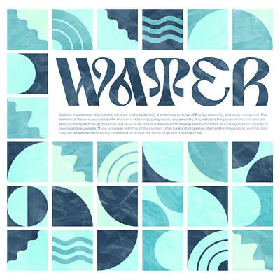 Water Pattern 4elements blue branding color pallete graphic design pattern pattern design visual identity water
