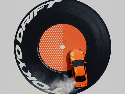 Tokyo Drift Vinyl 3d animation design drift fast and furious fastfurious graphic design japan music nissan silvia sound tokyo typography vinyl visualization