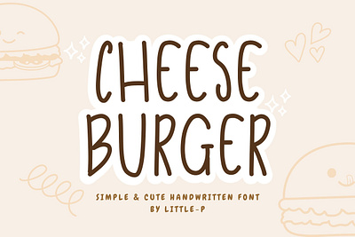 Cheeseburger Font font font design handwritten font