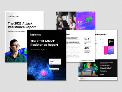 HackerOne Report Design branding cyber security ebook hacker report saas tech whitepaper