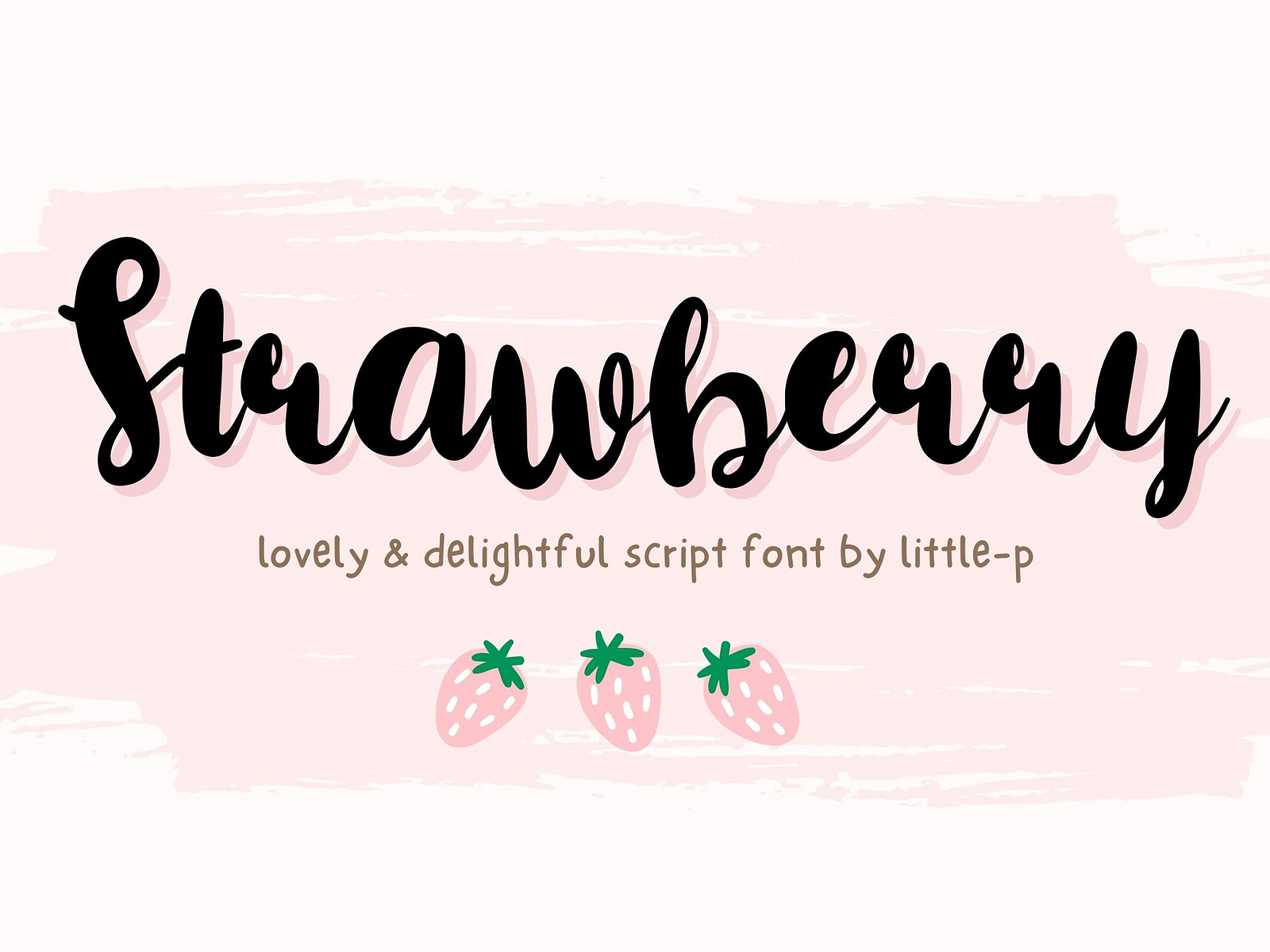 Strawberry Font by Little_p studio on Dribbble