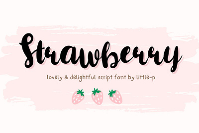 Strawberry Font font font design handwritten font