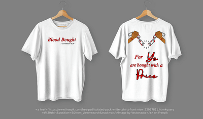 "Blood Bought" Graphic Tee christiandesign clothingdesign graphic design vector