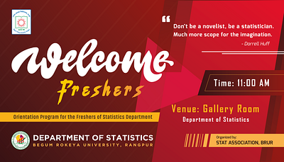 Freshers Welcome Banner 1st day academic banner brand identity branding campus campus life company design education freshers graphic design illustration logo students university varsity varsity life vector welcome