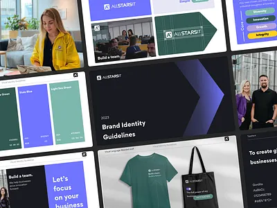 ALLSTARSIT Brand Guidelines Redesign, Guide Identity Book brand book brand guidelines branding design graphic design guide identity book identity guidline logo product design redesign