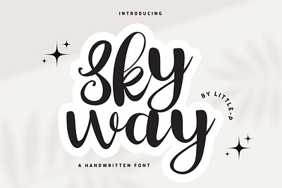 Skyway Font font font design handwritten font