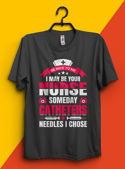 Nurse T-shirt Design Typography apparel clothing fashion illustration nurse tshirt t shirt t shirt design typography vintage