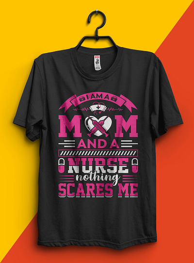 Nurse T-shirt Design Typography text