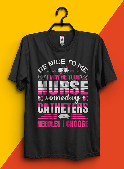 Vintage Nurse T-shirt Design Typography text
