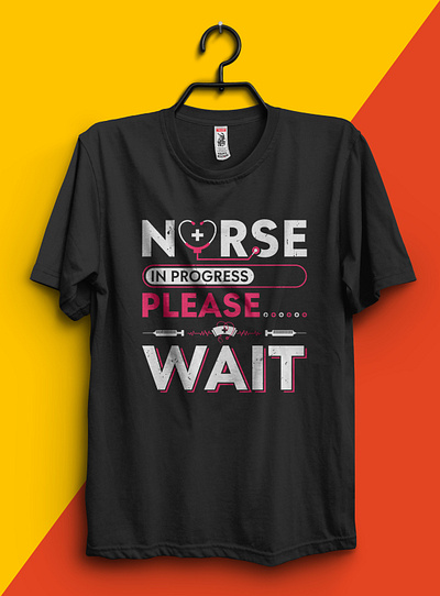 Nurse T-shirt Design Typography text