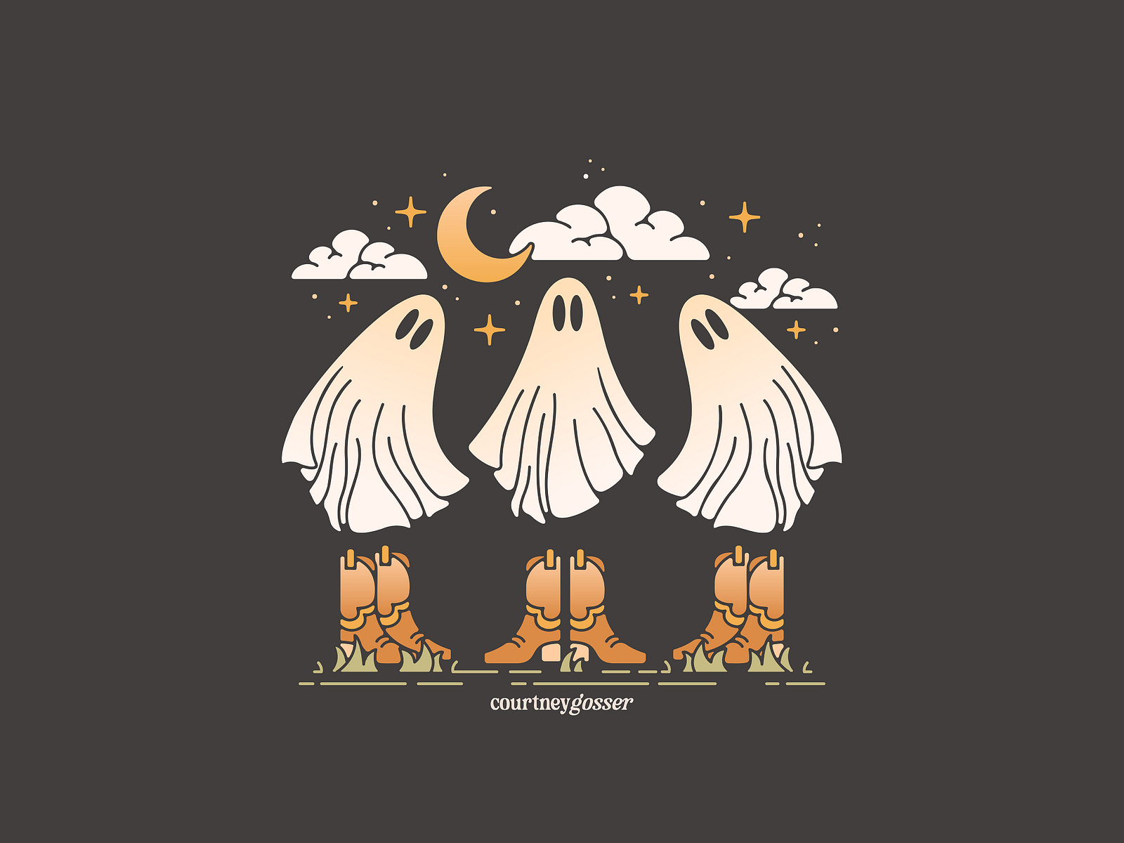 Ghostly Gang by Courtney Gosser on Dribbble