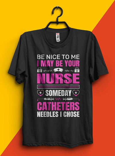 Vintage Nurse T-shirt Design Typography text