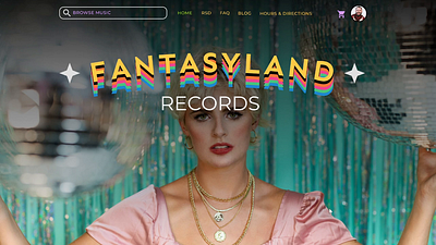 Fantasyland Records branding figma ui