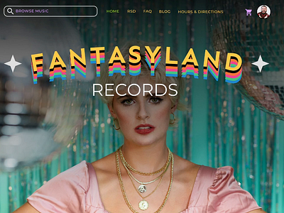 Fantasyland Records branding figma ui