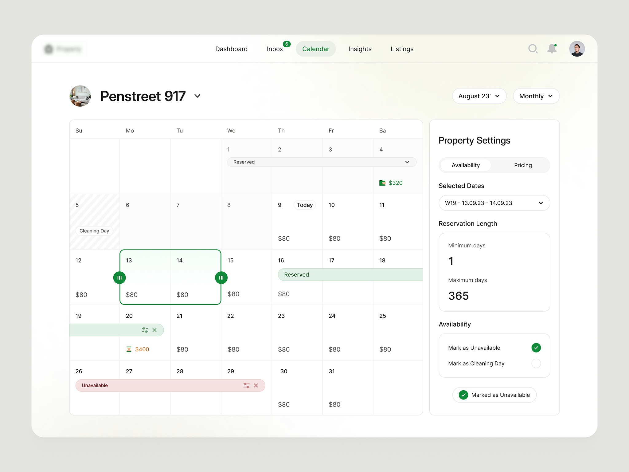 Property Management Calendar by Jacek Szpaczek for Everyway on Dribbble