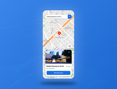 Map View Screen - Hype4 Daily UI Challenge 12# directions figma map maps marker mobile navigation road screen street ui ux
