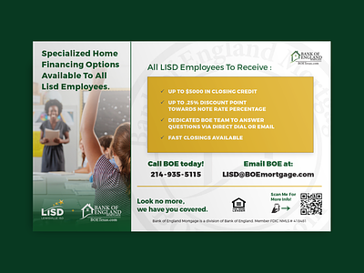 BOE Texas & LISD - Half Page Ad ad flyer green half page mortgage partnership postcard print print ad yellow