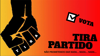 Propaganda for voting TIRA PARTIDO branding graphic design