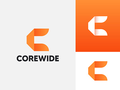 CoreWide Logo branding code logo creative logo design gradiant graphic design illustration letter c logo logo logo design logo designer minimalist logo morden logo symbol vector