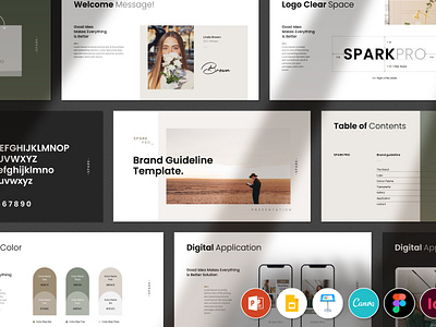 Brand Guidelines Template brand guideline brand portfolio color logo presentation template typography