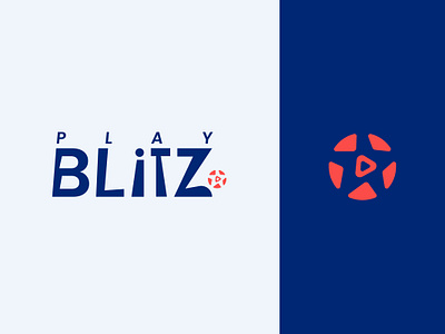 Play Blitz Sports Logo Design uidesign