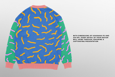 Realistic Knitted Crewneck Mockup 2 apparel artwork branding design graphic design knitted mockup template
