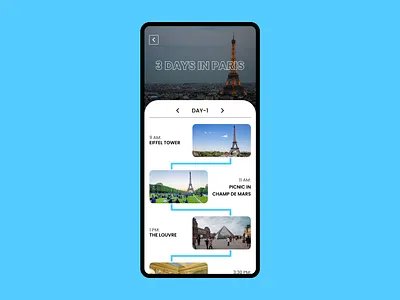 Itinerary : DailyUi-079 daily ui dailyui day 79 itinerary