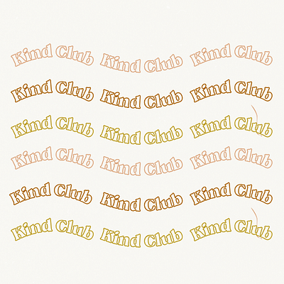 Kind Club mock-up pattern branding logo